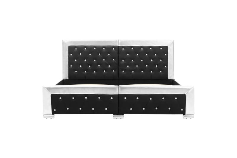 Sengestel 160x200 cm Kunstlæder Sort - Sort - Møbler - Senge - Sengeramme & sengestel