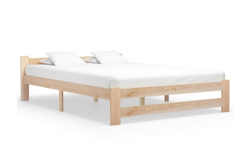 sengestel 160x200 cm massivt fyrretræ - Brun - Møbler - Senge - Sengeramme & sengestel