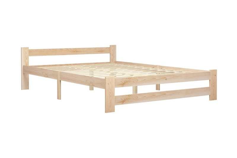 sengestel 160x200 cm massivt fyrretræ - Brun - Møbler - Senge - Sengeramme & sengestel