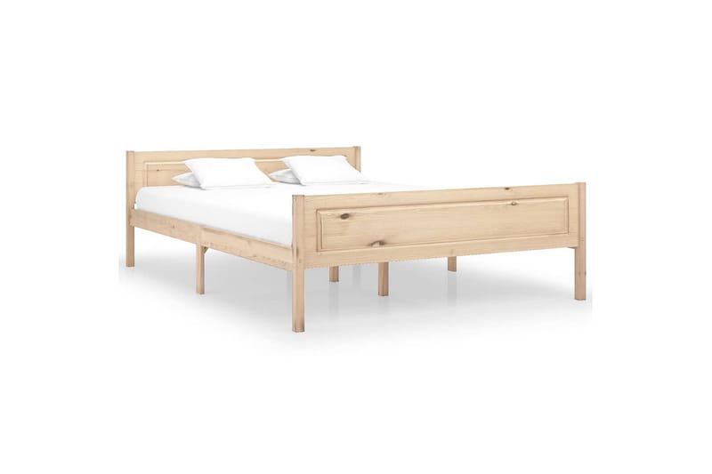 sengestel 160x200 cm massivt fyrretræ - Brun - Møbler - Senge - Sengeramme & sengestel