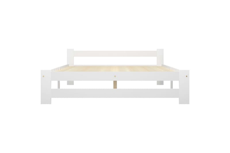 sengestel 160x200 cm massivt fyrretræ hvid - Hvid - Møbler - Senge - Sengeramme & sengestel