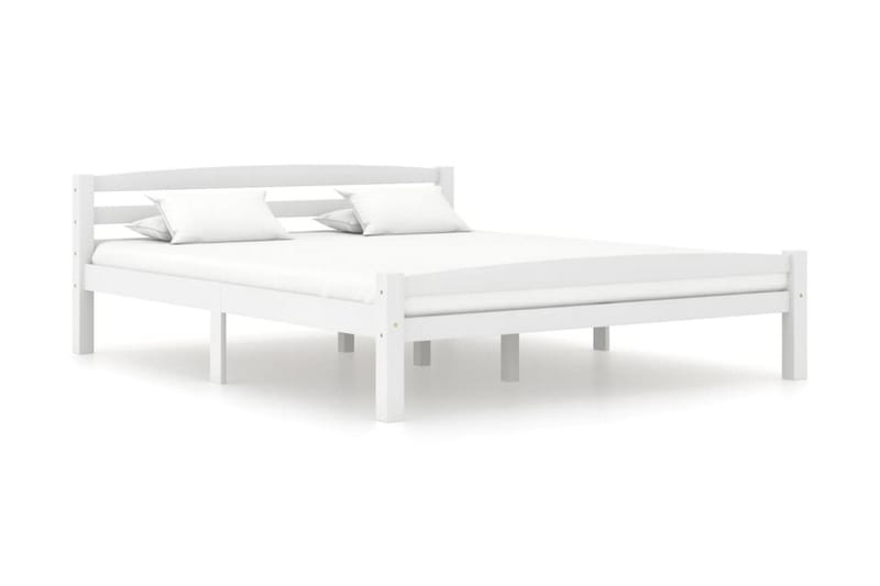 sengestel 160x200 cm massivt fyrretræ hvid - Hvid - Møbler - Senge - Sengeramme & sengestel
