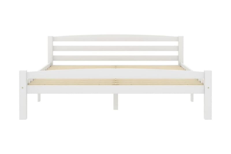 sengestel 160x200 cm massivt fyrretræ hvid - Hvid - Møbler - Senge - Sengeramme & sengestel