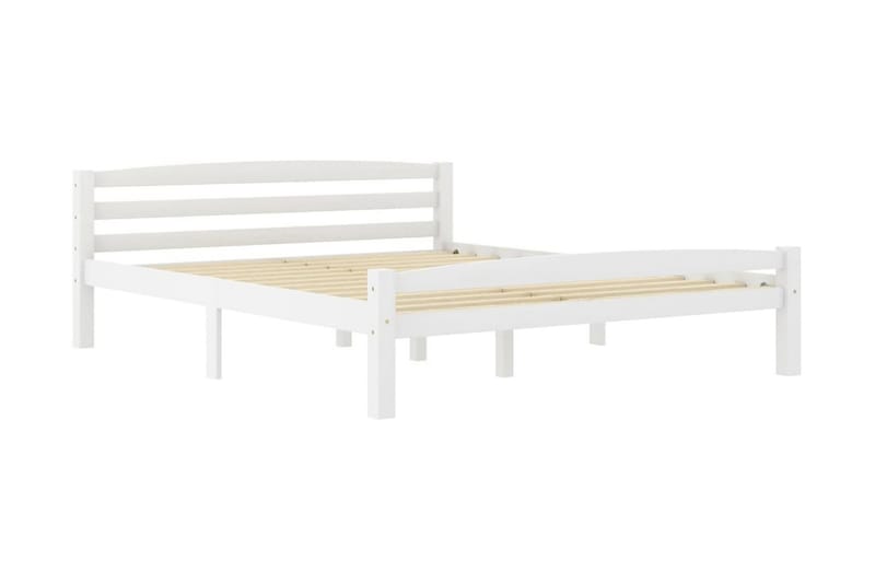 sengestel 160x200 cm massivt fyrretræ hvid - Hvid - Møbler - Senge - Sengeramme & sengestel