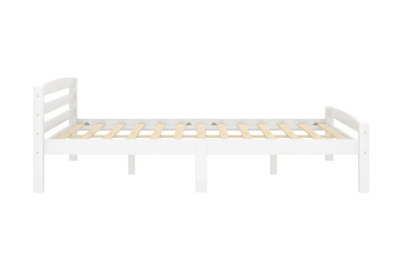 sengestel 160x200 cm massivt fyrretræ hvid - Hvid - Møbler - Senge - Sengeramme & sengestel