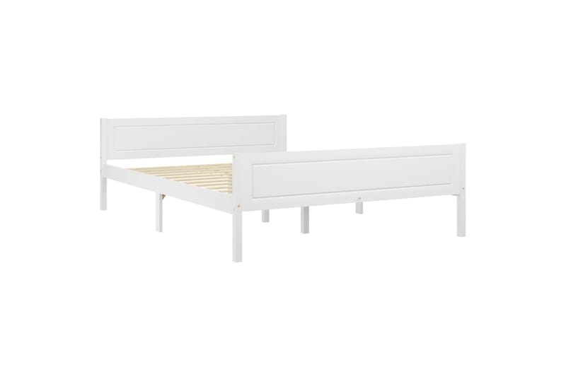 sengestel 160x200 cm massivt fyrretræ hvid - Hvid - Møbler - Senge - Sengeramme & sengestel