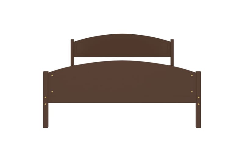 sengestel 160x200 cm massivt fyrretræ mørkebrun - Brun - Sengeramme & sengestel