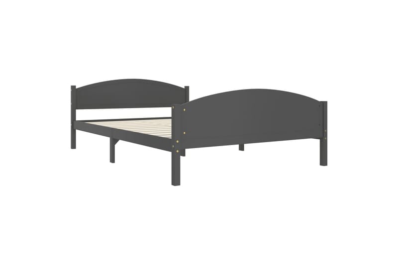 sengestel 160x200 cm massivt fyrretræ mørkegrå - Grå - Sengeramme & sengestel