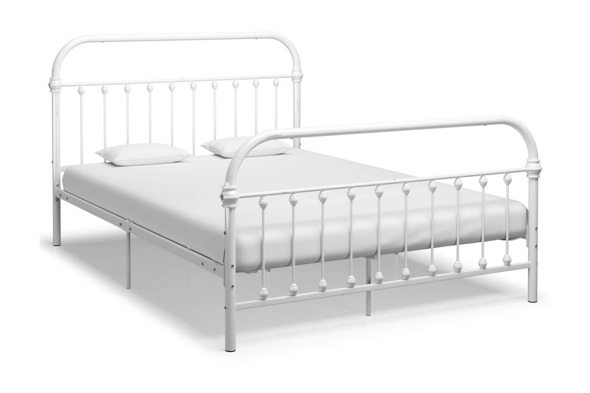 Sengestel 160x200 cm Metal Hvid - Hvid - Møbler - Senge - Sengeramme & sengestel