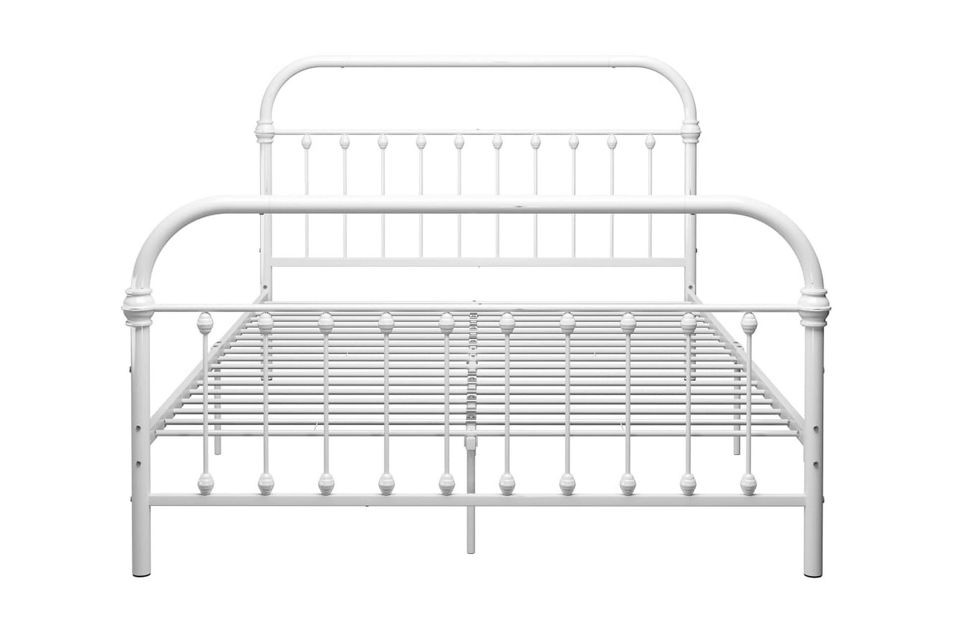 Sengestel 160x200 cm Metal Hvid - Hvid - Møbler - Senge - Sengeramme & sengestel