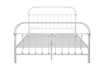 Sengestel 160x200 cm Metal Hvid - Hvid - Møbler - Senge - Sengeramme & sengestel