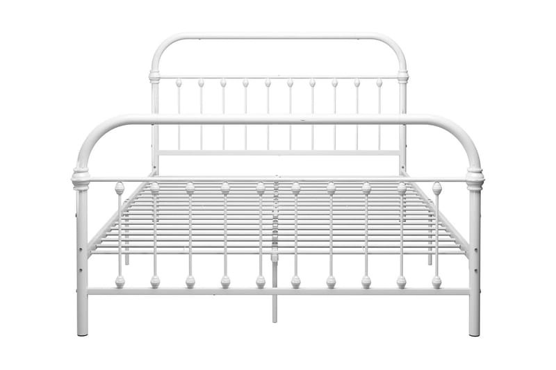 Sengestel 160x200 cm Metal Hvid - Hvid - Møbler - Senge - Sengeramme & sengestel
