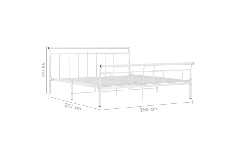 sengestel 160x200 cm metal hvid - Hvid - Møbler - Senge - Sengeramme & sengestel
