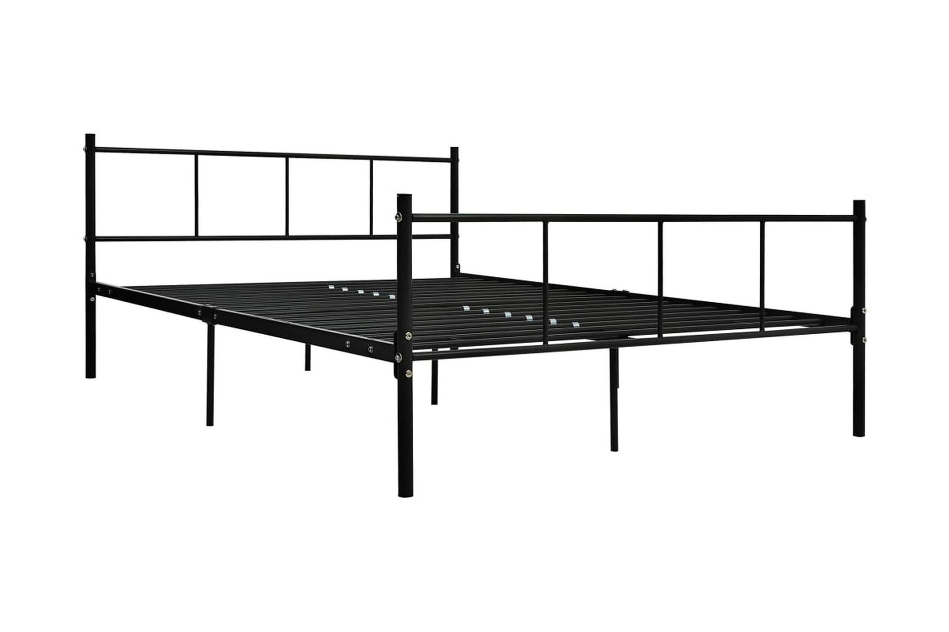 Sengestel 160X200 cm Metal Sort - Møbler - Senge - Sengeramme & sengestel