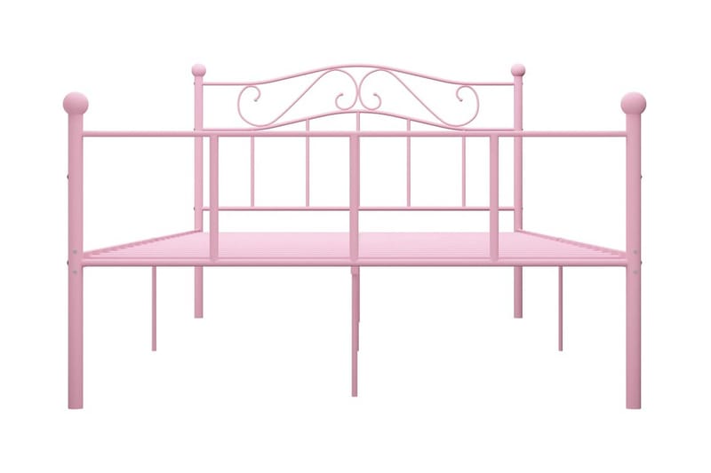 Sengestel 160x200 cm Metal Pink - Lyserød - Sengeramme & sengestel