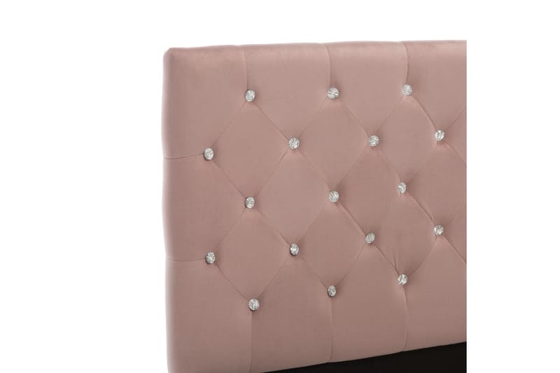 Sengestel 160x200 cm Stof Pink - Lyserød - Møbler - Senge - Sengeramme & sengestel