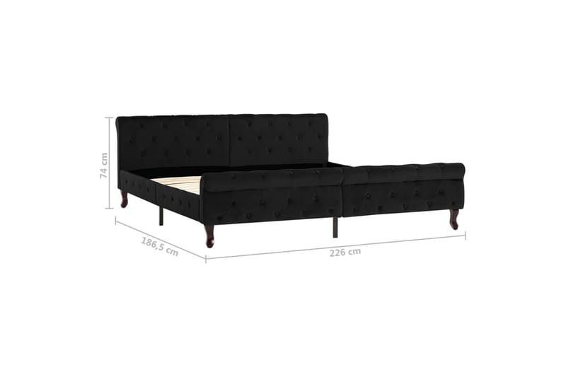 Sengestel 180X200 cm Flöjl Sort - Møbler - Senge - Sengeramme & sengestel