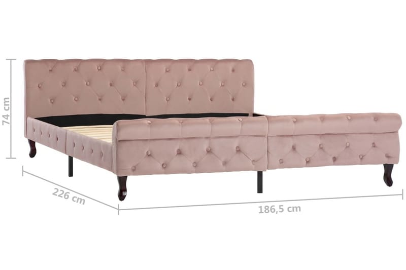 Sengestel 180X200 cm Flöjl Pink - Møbler - Senge - Sengeramme & sengestel