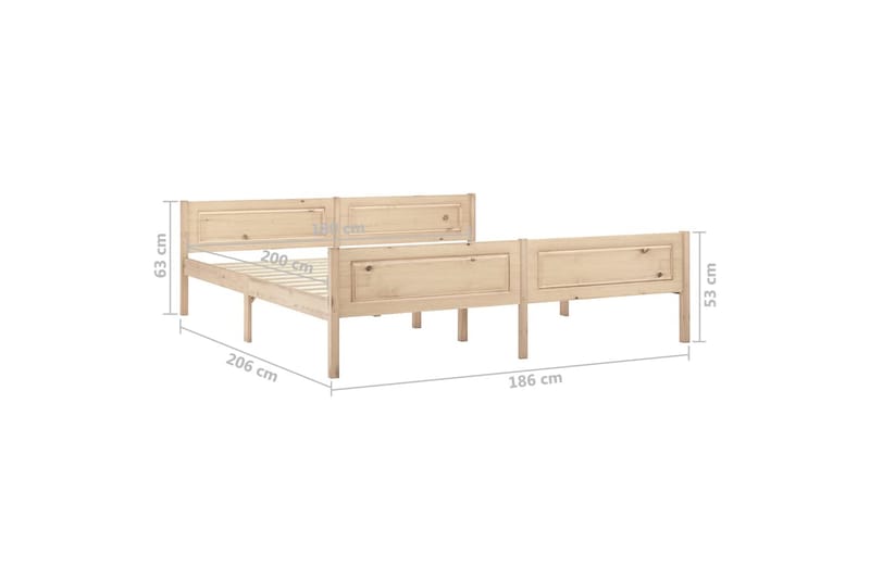 sengestel 180x200 cm massivt fyrretræ - Brun - Møbler - Senge - Sengeramme & sengestel