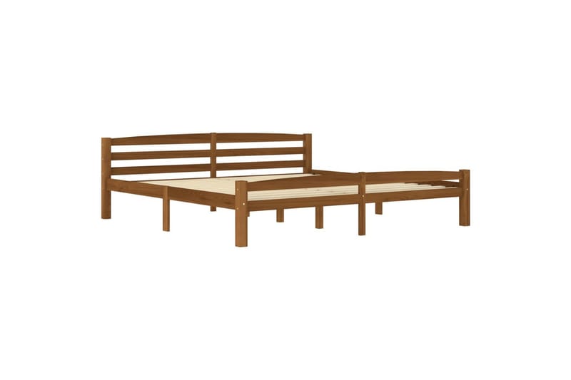 sengestel 180x200 cm massivt fyrretræ gyldenbrun - Brun - Møbler - Senge - Sengeramme & sengestel