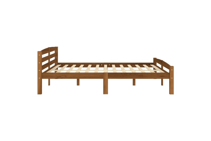 sengestel 180x200 cm massivt fyrretræ gyldenbrun - Brun - Møbler - Senge - Sengeramme & sengestel