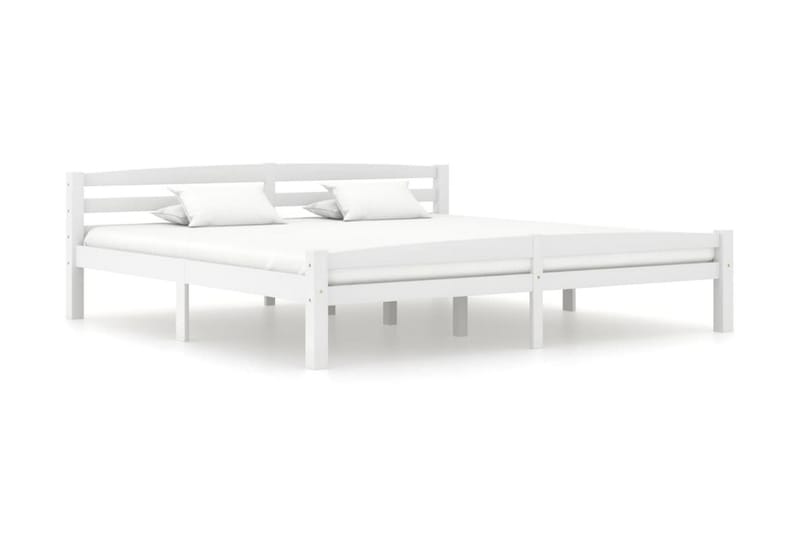 sengestel 180x200 cm massivt fyrretræ hvid - Hvid - Møbler - Senge - Sengeramme & sengestel