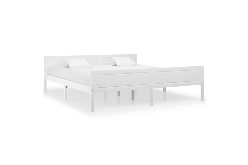sengestel 180x200 cm massivt fyrretræ hvid - Hvid - Møbler - Senge - Sengeramme & sengestel