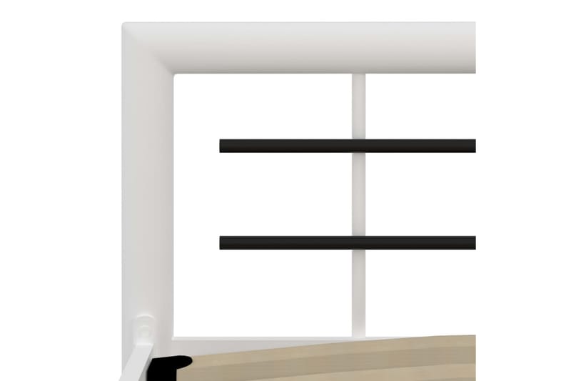 Sengestel 180x200 cm Metal Hvid Og Sort - Hvid - Møbler - Senge - Sengeramme & sengestel