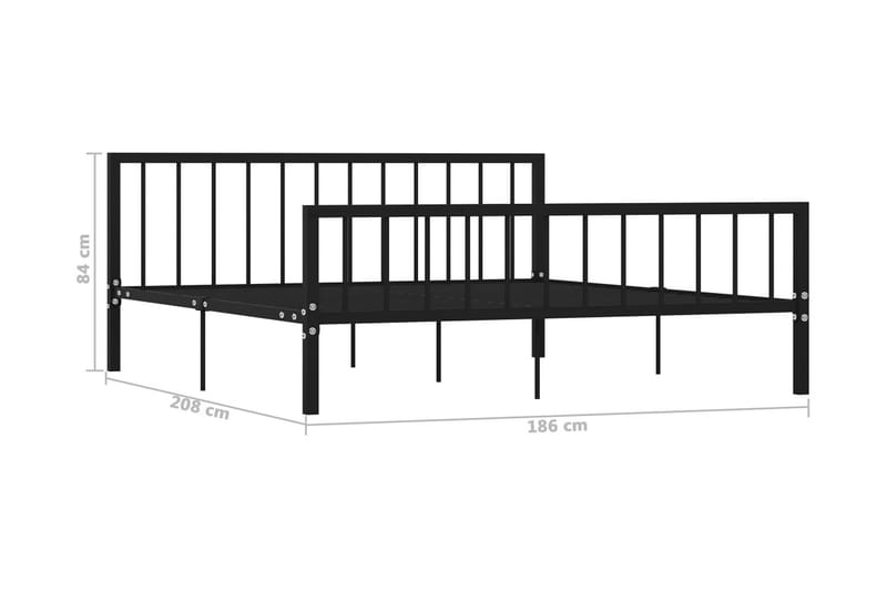 Sengestel 180x200 cm Metal Sort - Sort - Møbler - Senge - Sengeramme & sengestel