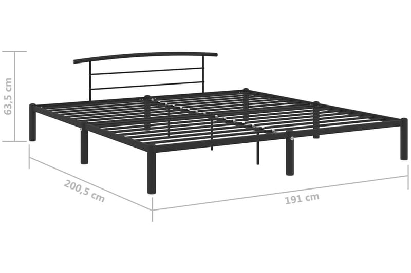 Sengestel 180X200 cm Metal Sort - Møbler - Senge - Sengeramme & sengestel