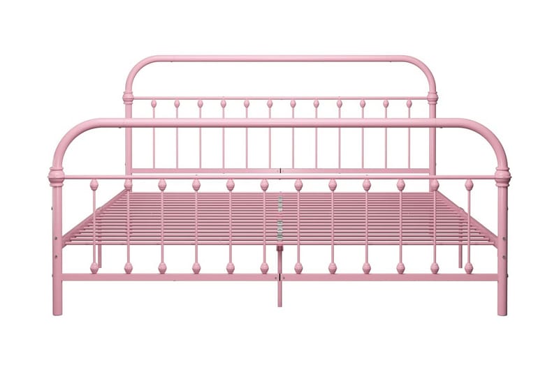 Sengestel 180x200 cm Metal Pink - Lyserød - Møbler - Senge - Sengeramme & sengestel