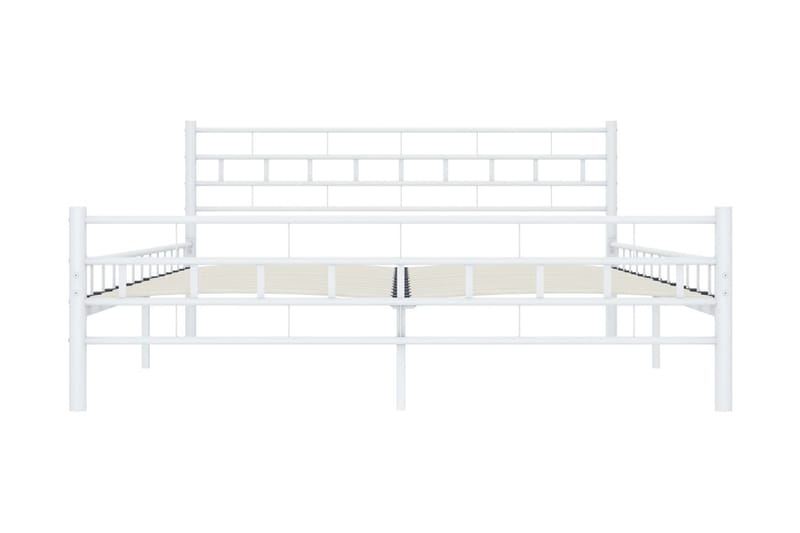Sengestel 200 X 200 Cm Metal Hvid - Hvid - Møbler - Senge - Sengeramme & sengestel