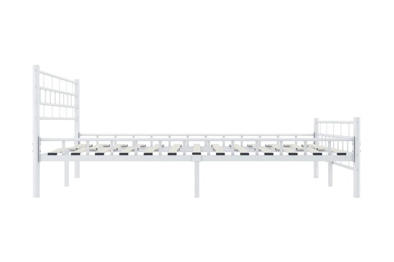 Sengestel 200 X 200 Cm Metal Hvid - Hvid - Møbler - Senge - Sengeramme & sengestel