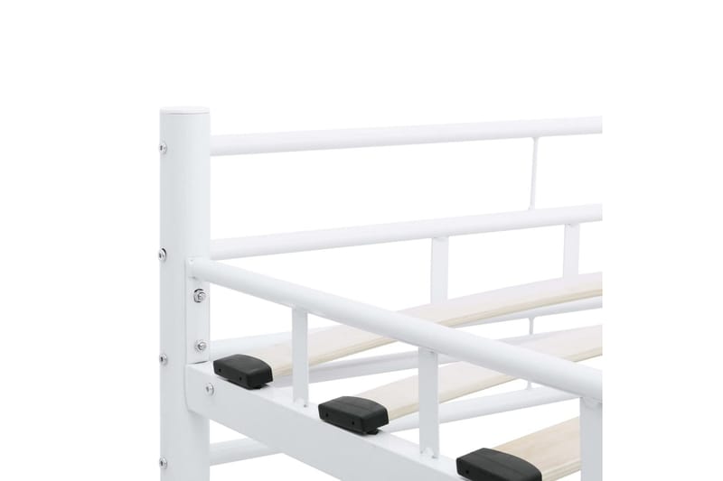 Sengestel 200 X 200 Cm Metal Hvid - Hvid - Møbler - Senge - Sengeramme & sengestel