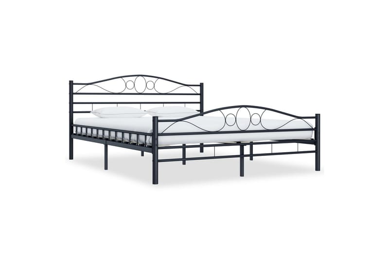 Sengestel 200 X 200 Cm Stål Sort - Sort - Møbler - Senge - Sengeramme & sengestel