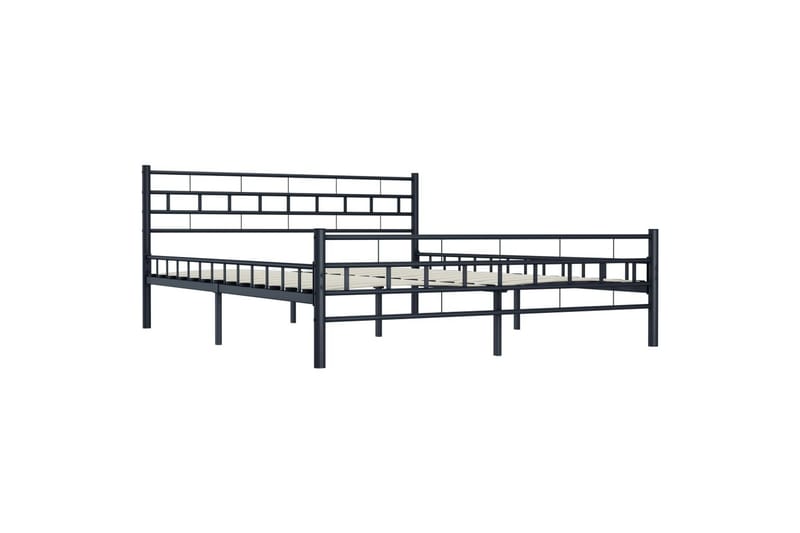 Sengestel 200 X 200 Cm Stål Sort - Sort - Møbler - Senge - Sengeramme & sengestel