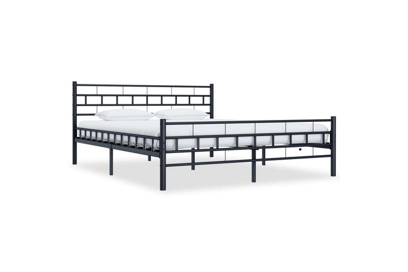 Sengestel 200 X 200 Cm Stål Sort - Sort - Møbler - Senge - Sengeramme & sengestel
