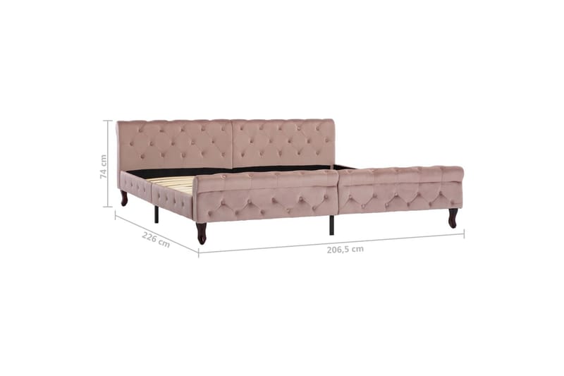 Sengestel 200X200 cm Flöjl Pink - Møbler - Senge - Sengeramme & sengestel