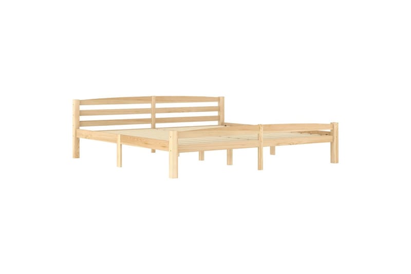 sengestel 200x200 cm massivt fyrretræ - Brun - Sengeramme & sengestel