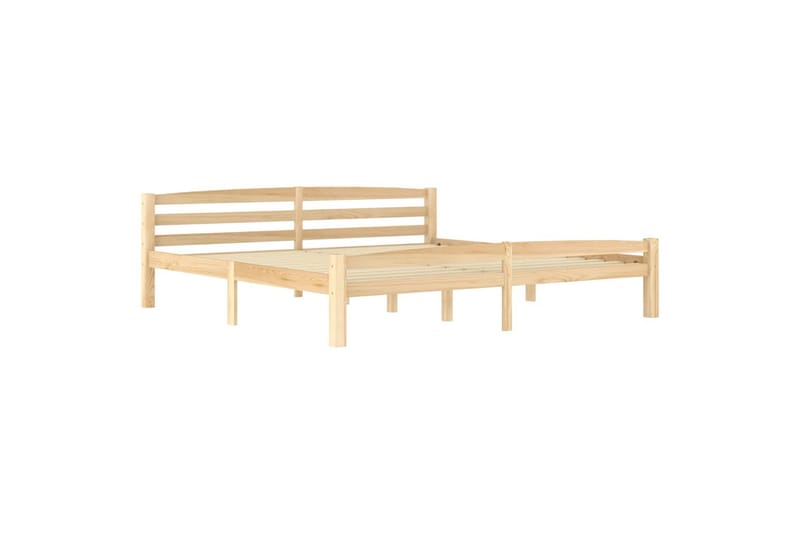 sengestel 200x200 cm massivt fyrretræ - Brun - Møbler - Senge - Sengeramme & sengestel