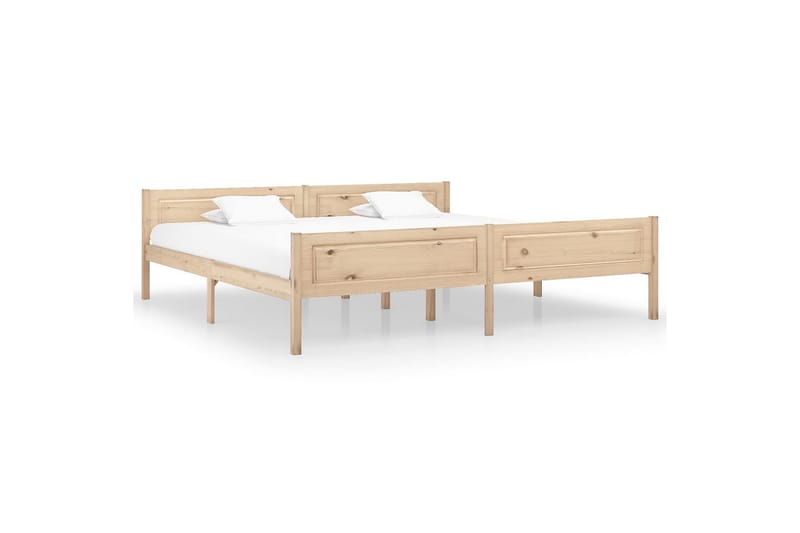 sengestel 200x200 cm massivt fyrretræ - Brun - Møbler - Senge - Sengeramme & sengestel