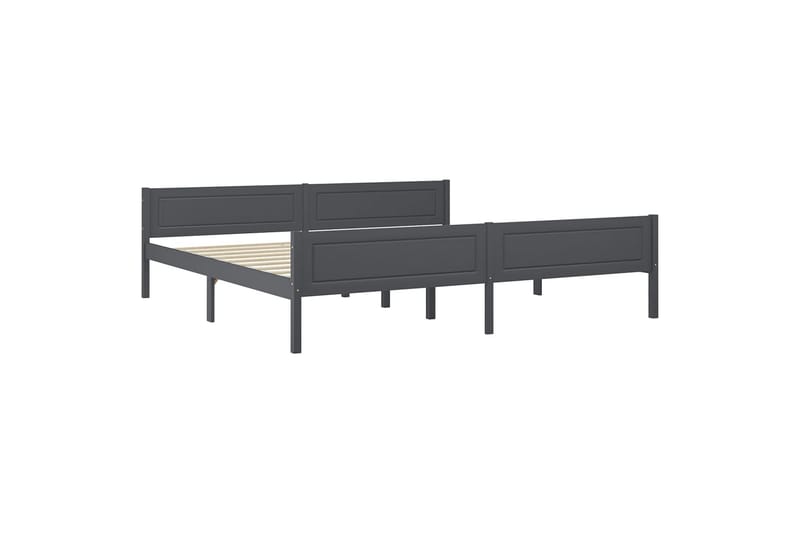 sengestel 200x200 cm massivt fyrretr�æ grå - Grå - Møbler - Senge - Sengeramme & sengestel