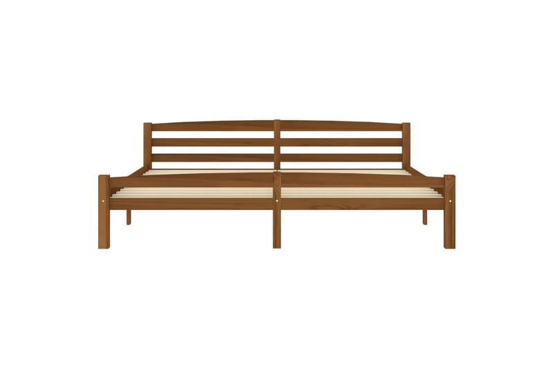 sengestel 200x200 cm massivt fyrretræ gyldenbrun - Brun - Møbler - Senge - Sengeramme & sengestel