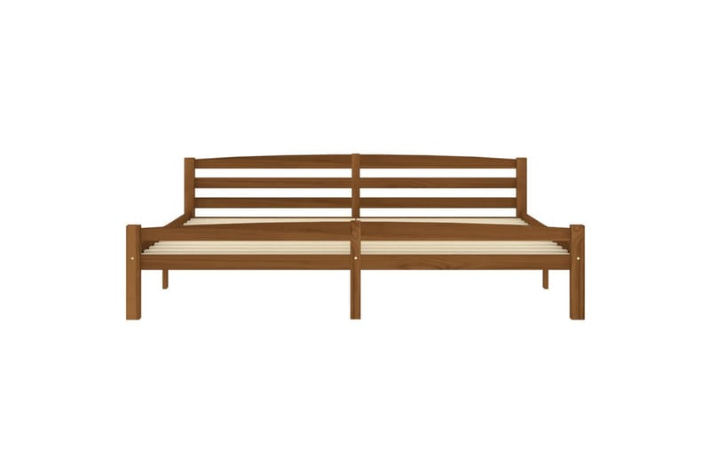 sengestel 200x200 cm massivt fyrretræ gyldenbrun - Brun - Sengeramme & sengestel