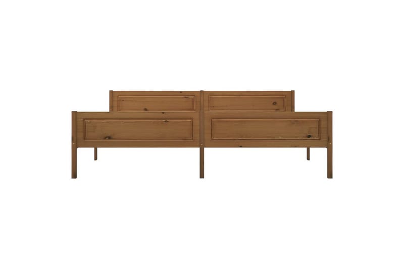 sengestel 200x200 cm massivt fyrretræ gyldenbrun - Møbler - Senge - Sengeramme & sengestel
