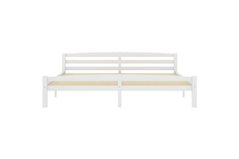 sengestel 200x200 cm massivt fyrretræ hvid - Hvid - Møbler - Senge - Sengeramme & sengestel