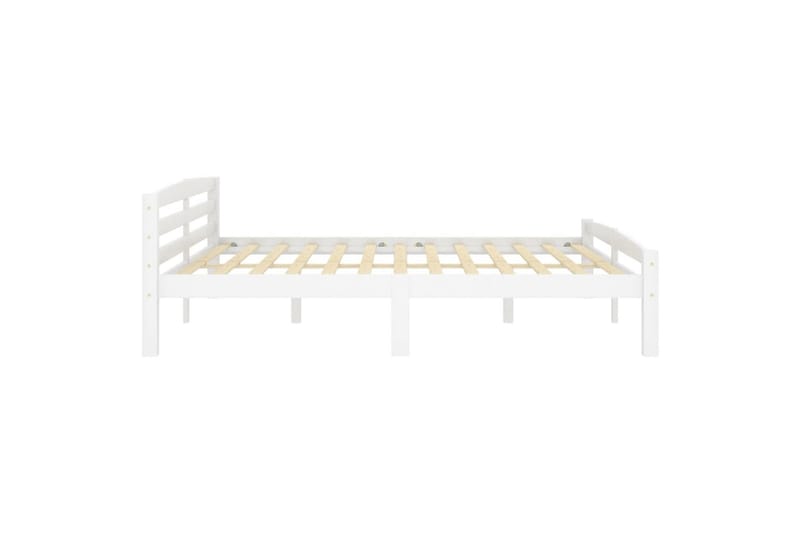 sengestel 200x200 cm massivt fyrretræ hvid - Hvid - Møbler - Senge - Sengeramme & sengestel