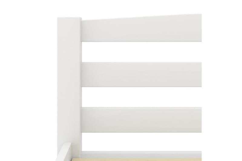 sengestel 200x200 cm massivt fyrretræ hvid - Hvid - Møbler - Senge - Sengeramme & sengestel