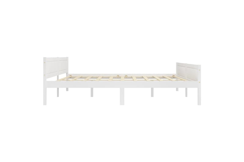 sengestel 200x200 cm massivt fyrretræ hvid - Hvid - Møbler - Senge - Sengeramme & sengestel