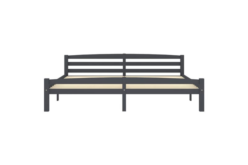 sengestel 200x200 cm massivt fyrretræ mørkegrå - Grå - Sengeramme & sengestel